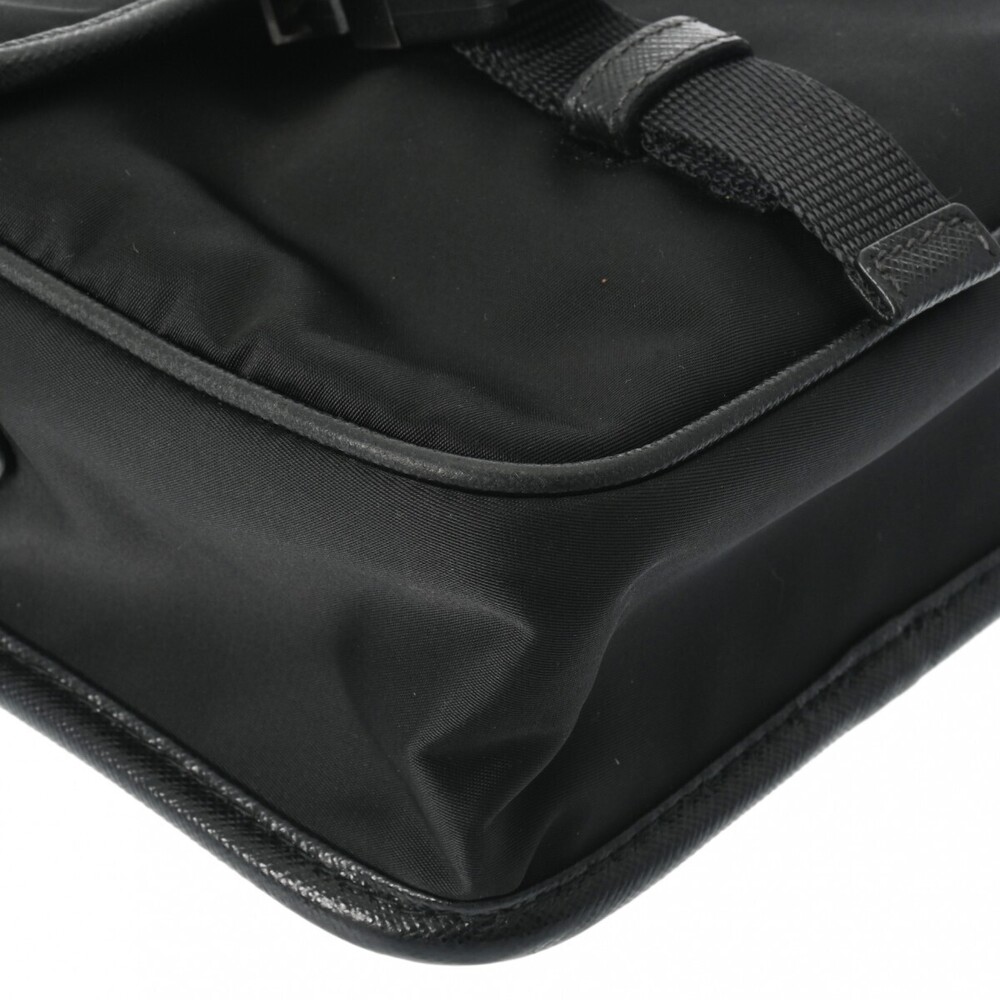 Prada black Re Saffiano shoulder bag Nylon leather - Picture 5 of 11